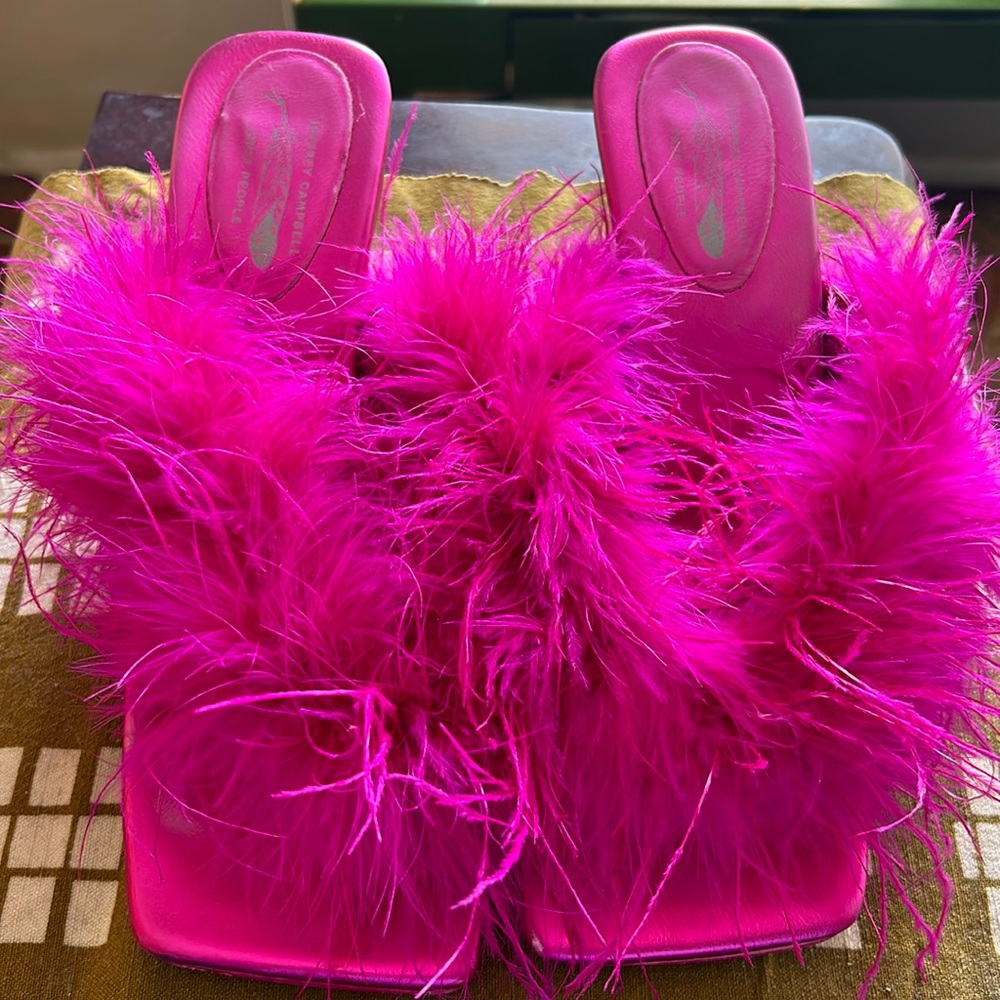 Jeffrey Campbell Free People Feather Slides Sandals